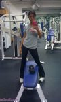 Janessa Brazil working out at the gym 1